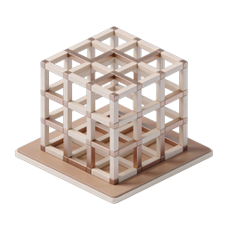Isometrisches Würfelgitter-Icon - 3D Architektur-Framework