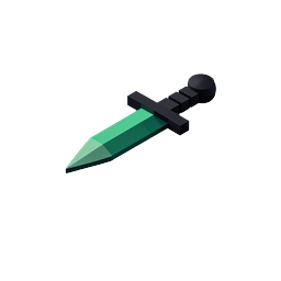Isometric Dagger Icon - 3D Fantasy Weapon