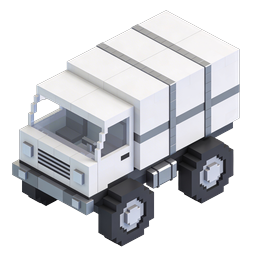 Isometric Delivery Truck Voxel 3D Icon