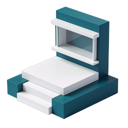 Isometric Display Window Icon | 3D Storefront & Kiosk