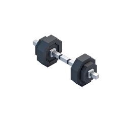 Isometric Dumbbell Icon - 3D Fitness Weight PNG