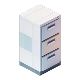 Isometric Filing Cabinet Icon - Office Storage