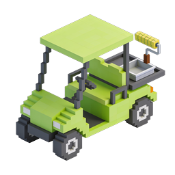 Icona food truck pixel isometrica - Stile 3D Voxel