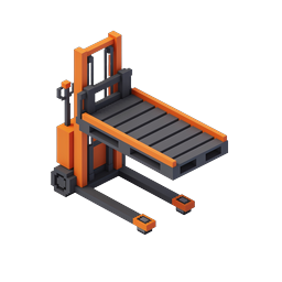Isometric Forklift 3D Icon | Industrial Warehouse Equipment