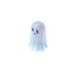 Isometric Ghost in City - 3D Halloween Icon
