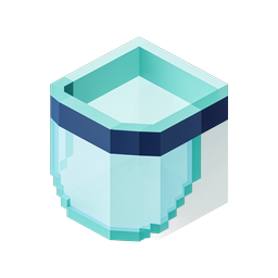 Isometric Glass Container Icon | 3D Storage Cube