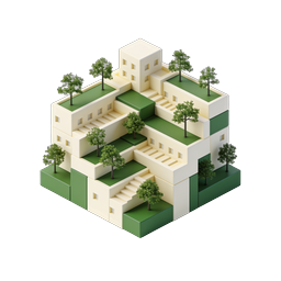 Isometric Green Building Eco Architecture Icon