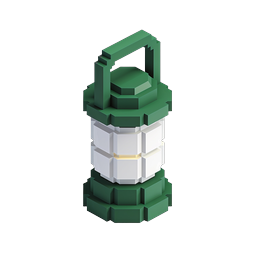 Isometric Green Lantern 3D Icon - Pixel Art Style