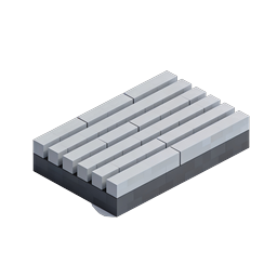 Icône 3D de blocs de grille isométrique pour interfaces techniques