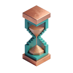 Isometric Hourglass Icon - 3D Time Management Graphic