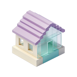 아이소메트릭 집 아이콘 - 현대적인 3D 홈 디자인