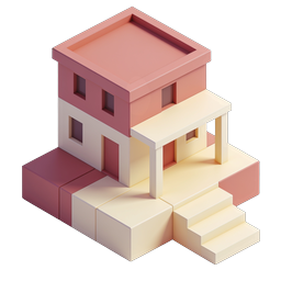 Isometric House Icon - 3D Building Illustration