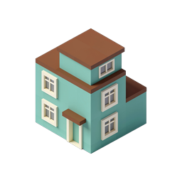 Isometrisches Haus-Icon - Moderne 3D-Hausillustration