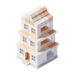 Isometric House Icon - 3D Building Illustration