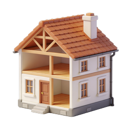 Isometric 3D House Icon - Real Estate Property Illustration