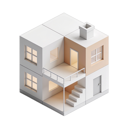 Isometric House Icon - Modern 3D Home Illustration