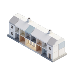 Isometric House Cross Section Architecture Icon
