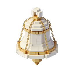 Isometric Lantern Icon | Premium 3D Gold & White Design