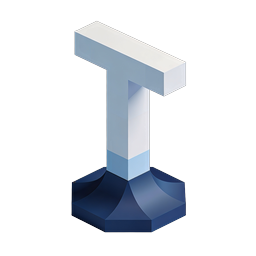 Isometric 3D Letter T Icon | Premium Glass Alphabet Design