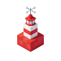 Isometric Lighthouse Icon - 3D Maritime Beacon