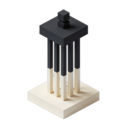 Isometric Lighthouse 3D Icon - Modern Tower Design