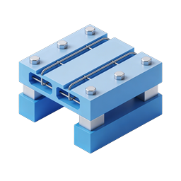 Isometric Manifold Assembly Icon | 3D Mechanical Design