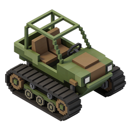 Isometric Military Tank 3D Icon - Armored Vehicle