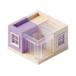 Isometric Modern House Icon - 3D Architecture Design