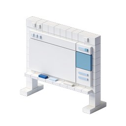Isometric Block Monitor Icon | 3D Desktop Computer