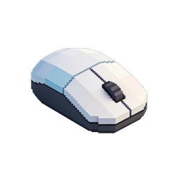 Isometric Computer Mouse Icon - 3D Voxel Style