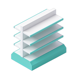 Isometric Office Building Icon - Modern 3D Design