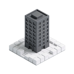 Isometric Office Building Icon | Modern 3D Architecture