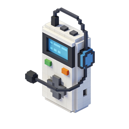 Isometrisches Zahlungsautomaten 3D-Icon - Voxel-Stil