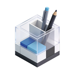 Isometric Pen and Pencil Holder Icon | 3D Office Supply