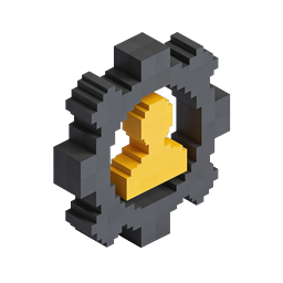 Isometric Pixel Block 3D Icon | Voxel Art Cube