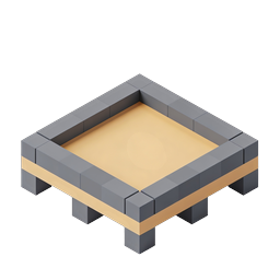 Isometric Platform Foundation Icon | 3D Block Design