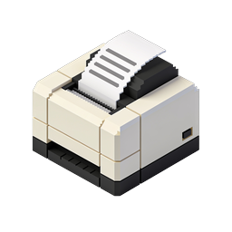 Isometric Printer Device 3D Icon | Office Equipment