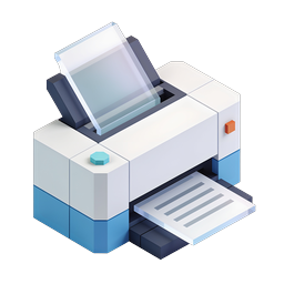 Isometric Printer Icon - 3D Office Equipment