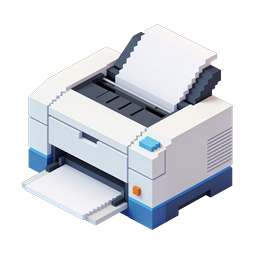Isometric 3D Printer Icon | Office Equipment Illustration