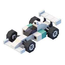 Isometric Racing Car Icon - 3D Motorsport Design
