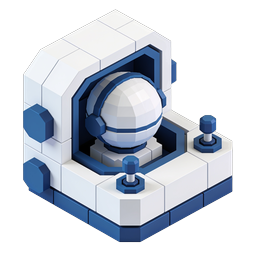 Isometric Radar Scanner Icon - 3D Voxel Technology Design