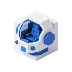 Isometric Robot Head Icon - AI & Technology Design