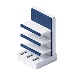 Icona 3D rack server isometrico | Design tecnologico