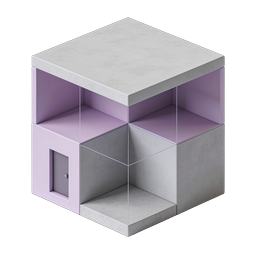 Isometric Shelf Cabinet 3D Icon | Modern Storage Furniture