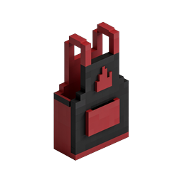 Isometric Shopping Bag Icon - 3D Voxel Style