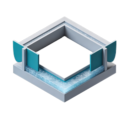 Isometric Stage Platform 3D Icon Design