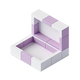 Isometric Staircase Blocks - Modern 3D Icon
