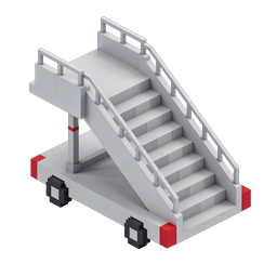 Isometric Staircase 3D Icon - Modern Architectural Design