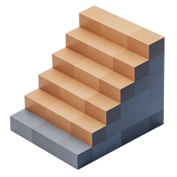 Isometric Stairs Icon - 3D Ascending Steps