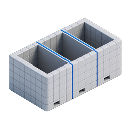 Isometric Storage Container Icon - 3D Cube Design